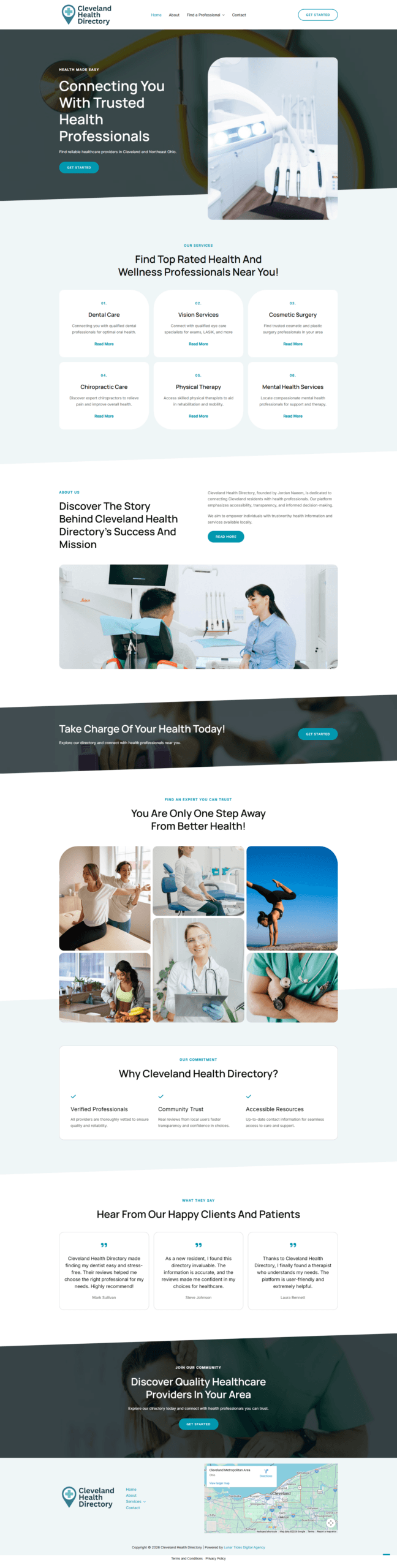 Lunar Tides Digital Agency built the Cleveland Health Directory